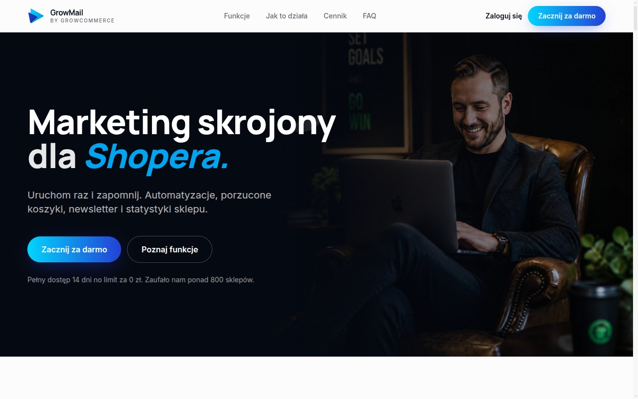 GrowMail — odzyskiwanie porzuconych koszyków dla Shoper