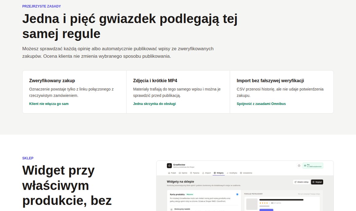 GrowReview: opinie ze zweryfikowanych zakupów ze zdjęciami i krótkimi filmami MP4, moderowane przed publikacją